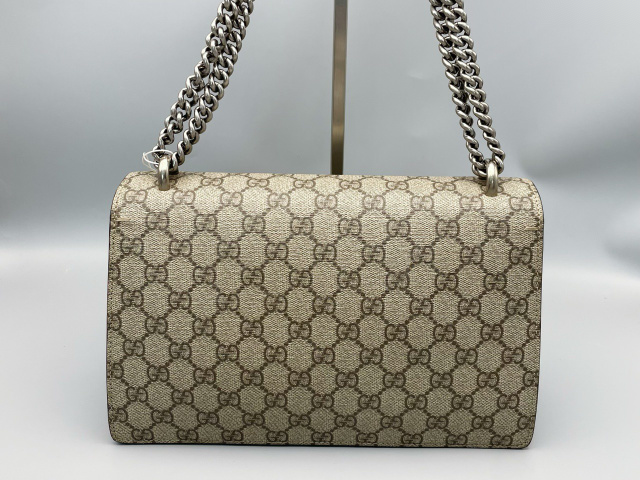 Gucci Dionysus Top Handle Chain Bag Gg Coated Canvas Beige Canvas Shoulder Bag Bag (Authentic  )