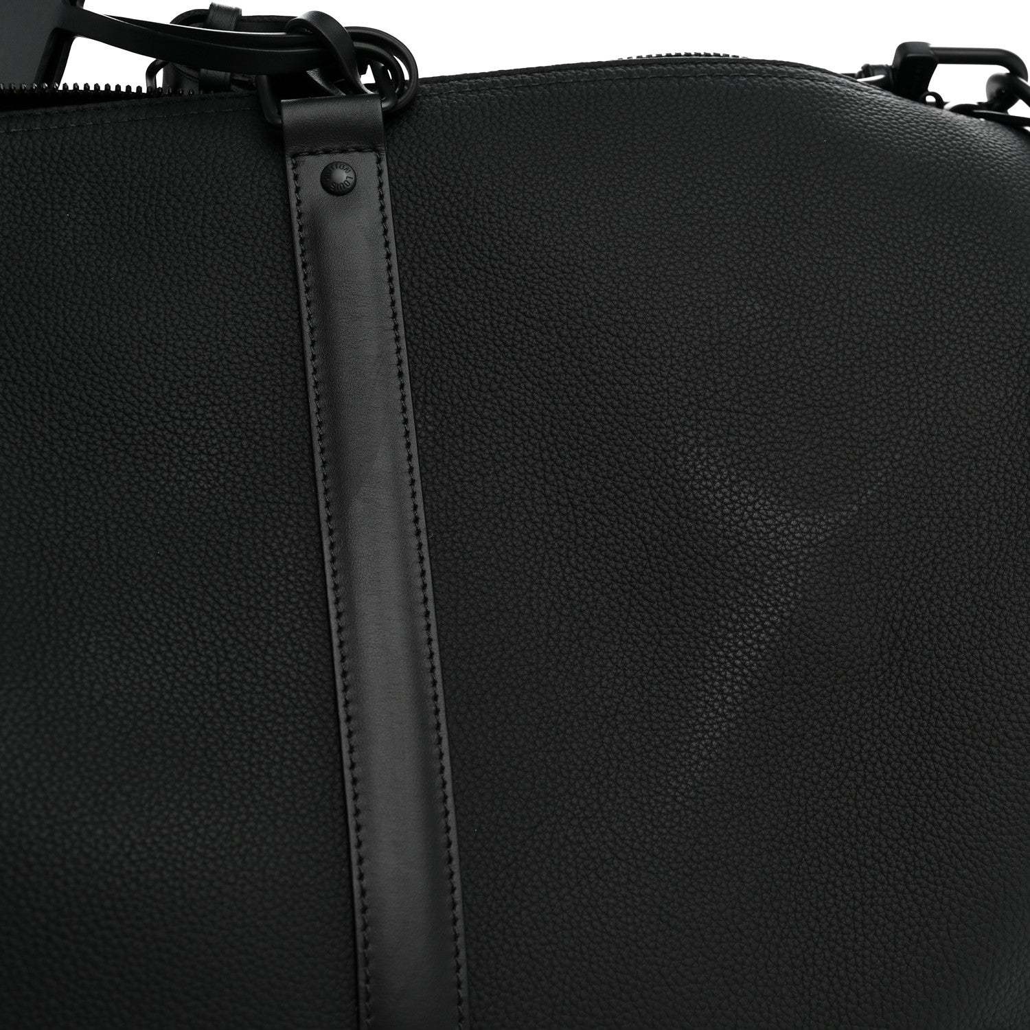 Grained Calfskin Aerogram Keepall Bandouliere 50 Black