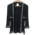 Chanel Chain Trim Rib Knit Cardigan