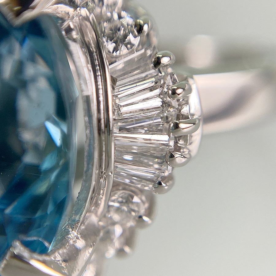 Ring Platinum Aquamarine