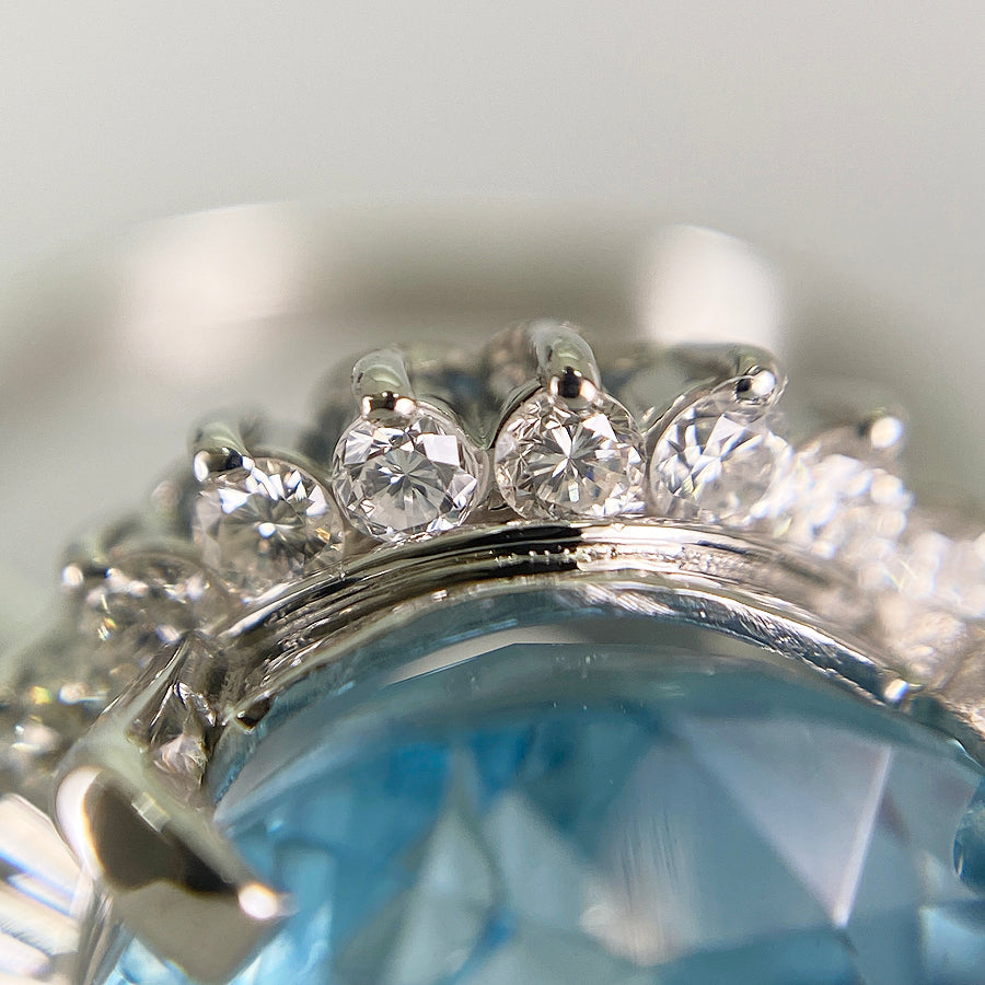 Ring Platinum Aquamarine