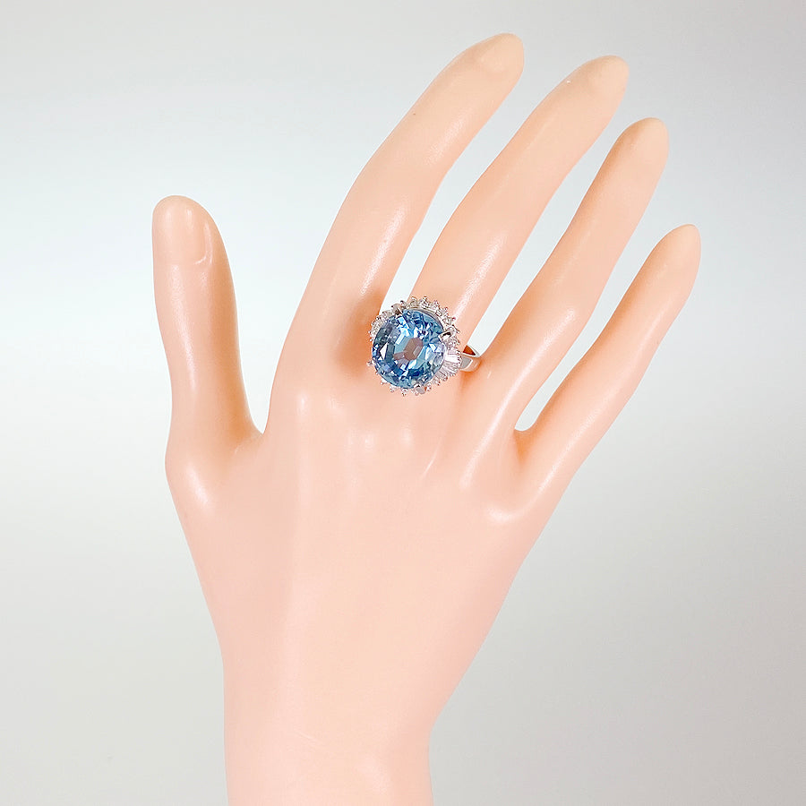 Ring Platinum Aquamarine