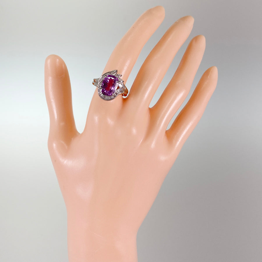 Ring Platinum Pink Sapphire