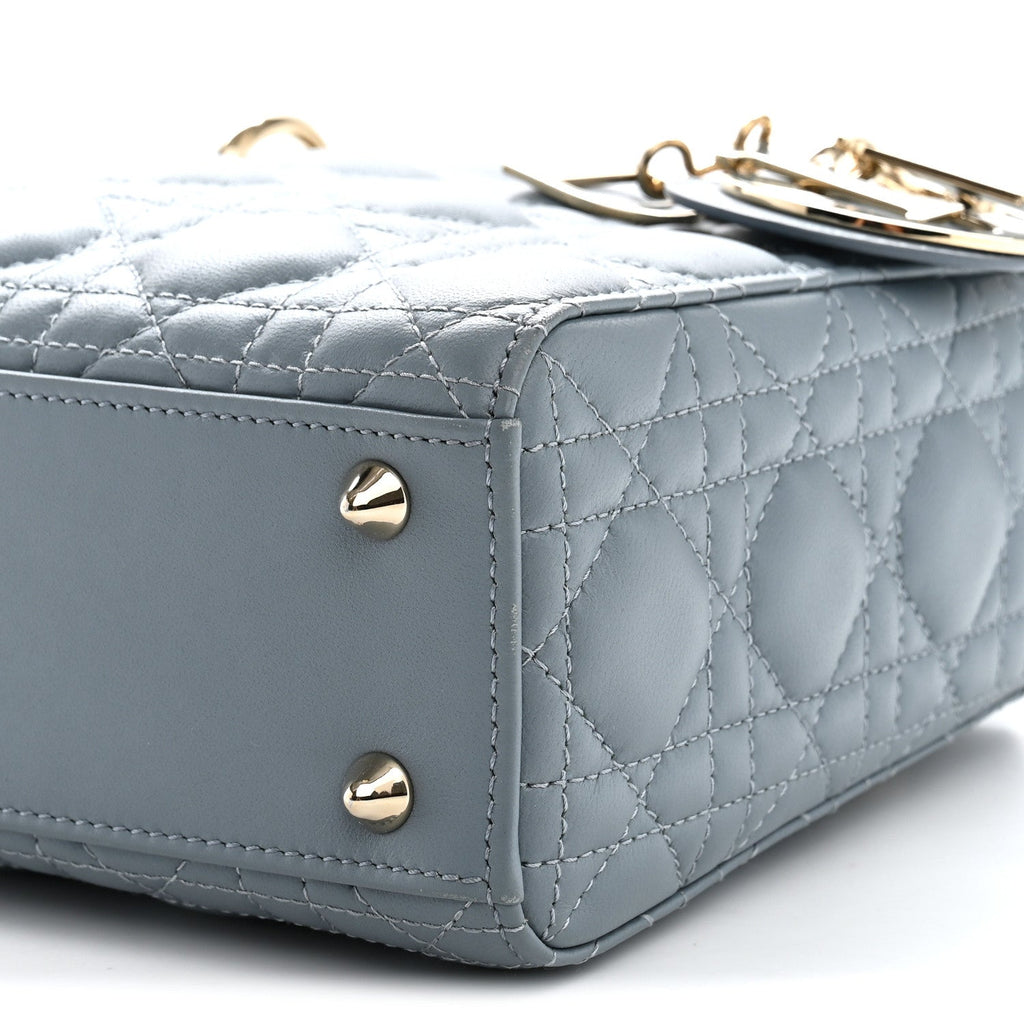 Lambskin Cannage Small My ABCDior Lady Dior Cloud Blue
