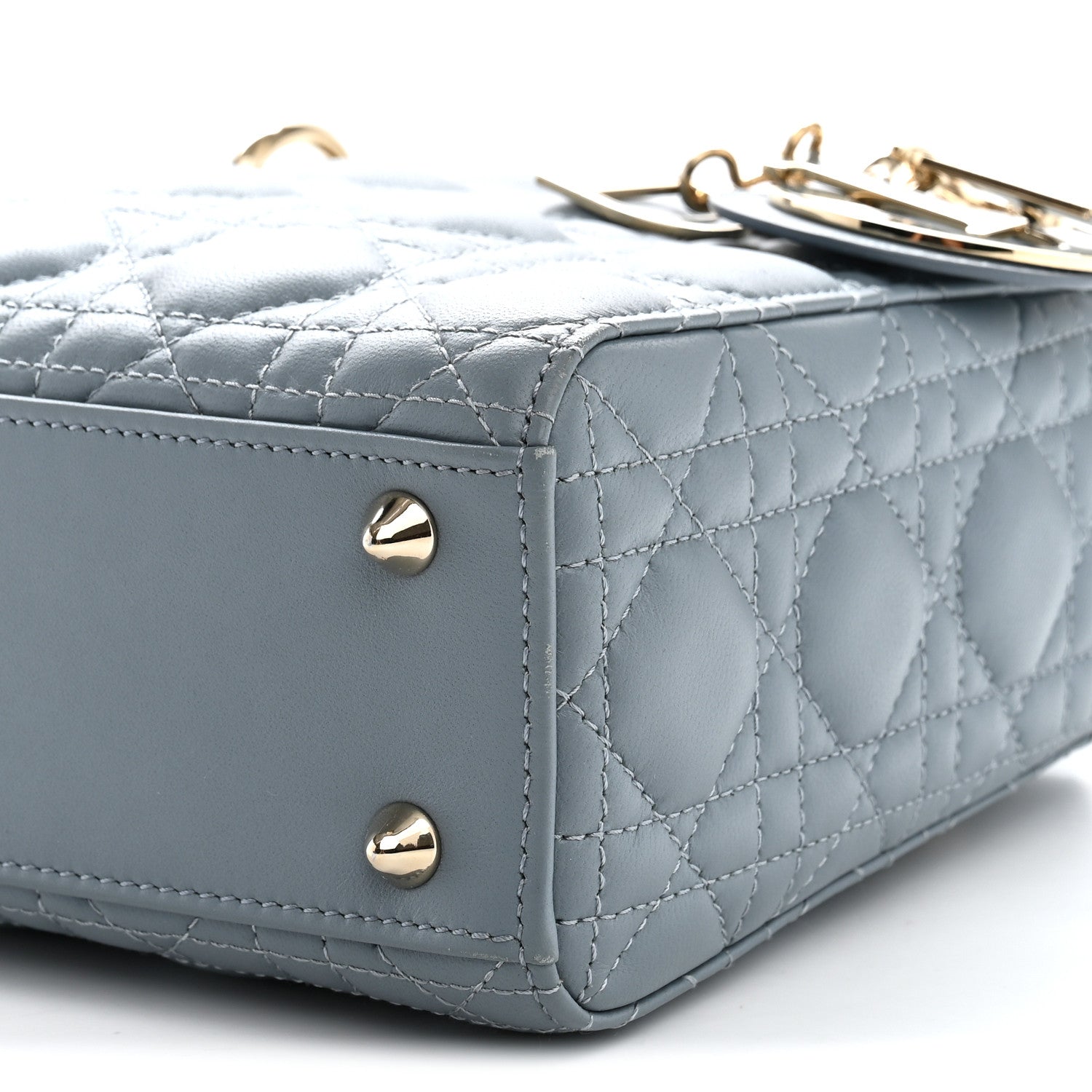 Lambskin Cannage Small My ABCDior Lady Dior Cloud Blue