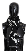 Givenchy Black White Wool Unisex Winter Warm Scarf Wrap Women's Shawl