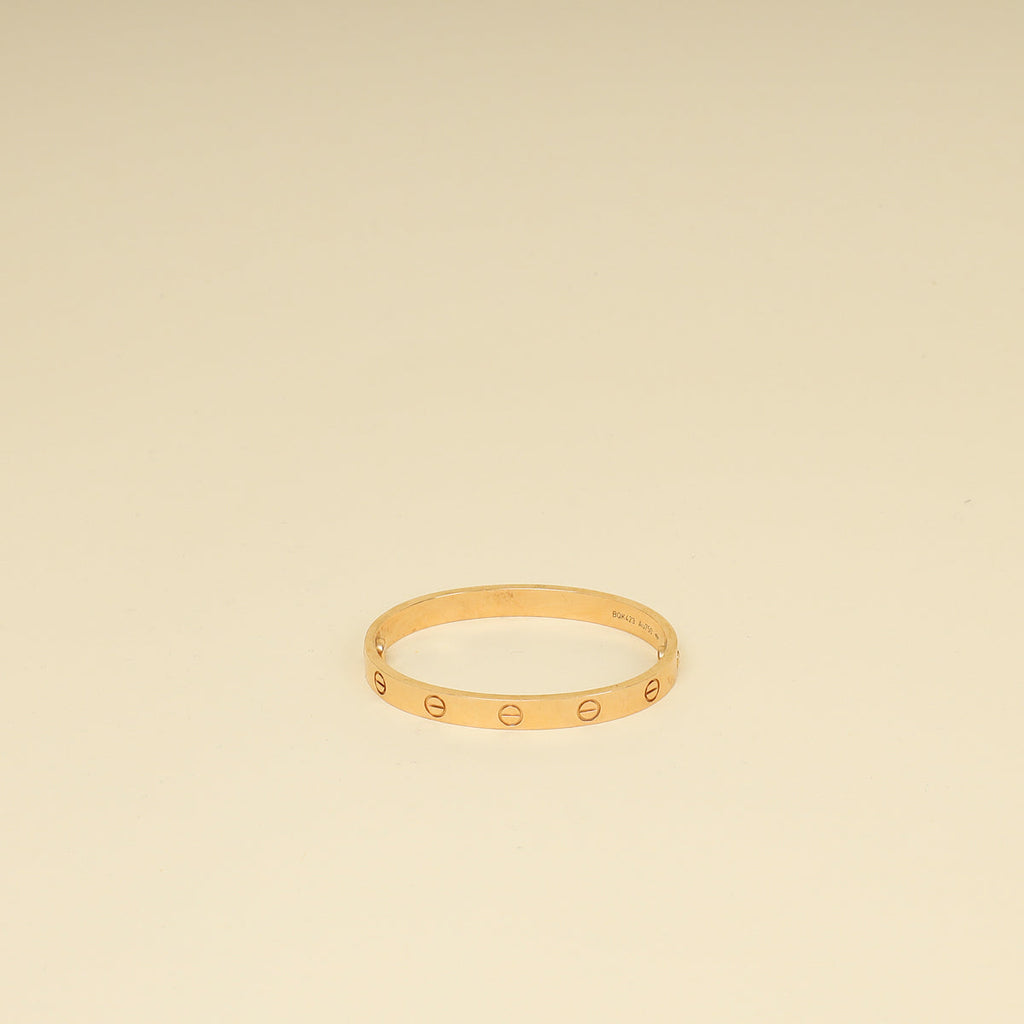 Cartier 18K Rose Gold Classic Model Love 6.1mm Bracelet 16