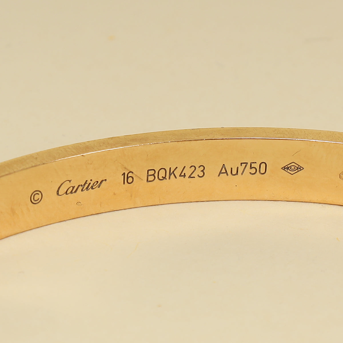 Cartier 18K Rose Gold Classic Model Love 6.1mm Bracelet 16