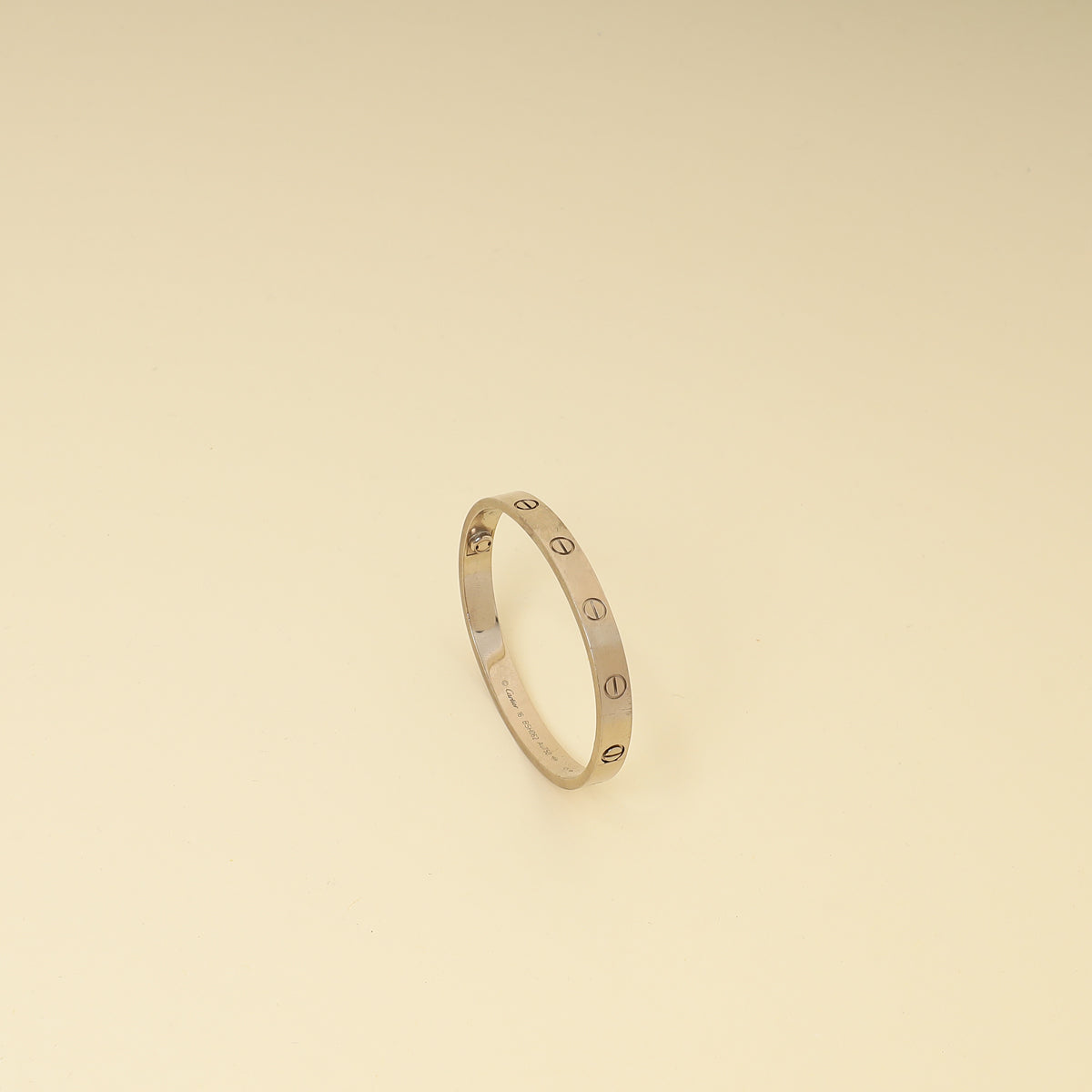 Cartier 18K White Gold Classic Model Love 6.1mm Bracelet 16