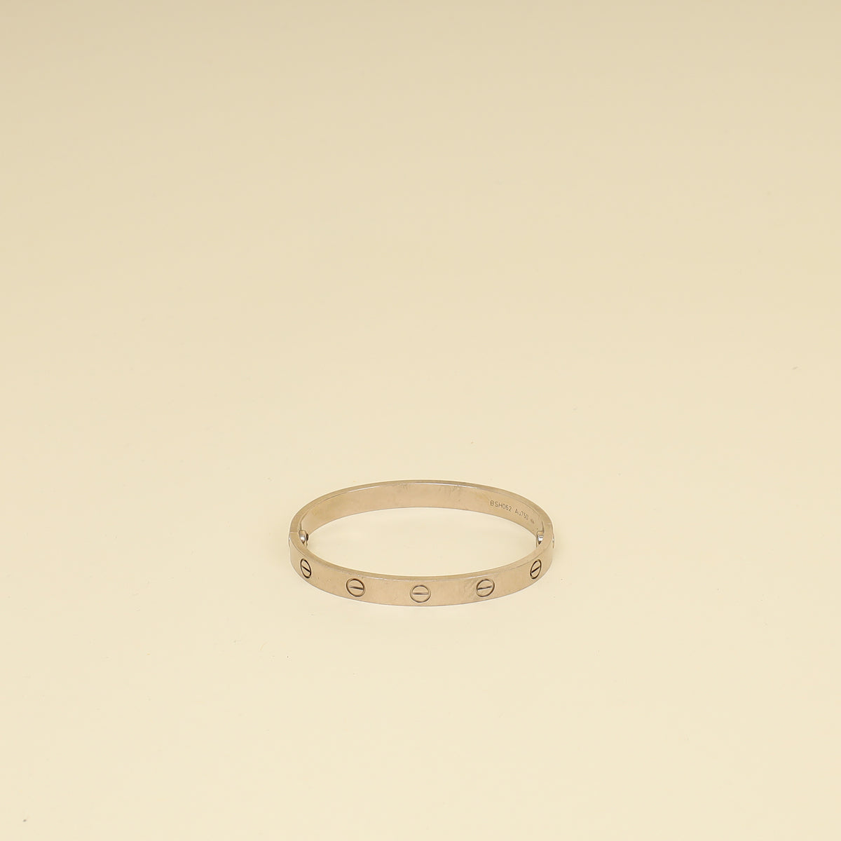 Cartier 18K White Gold Classic Model Love 6.1mm Bracelet 16
