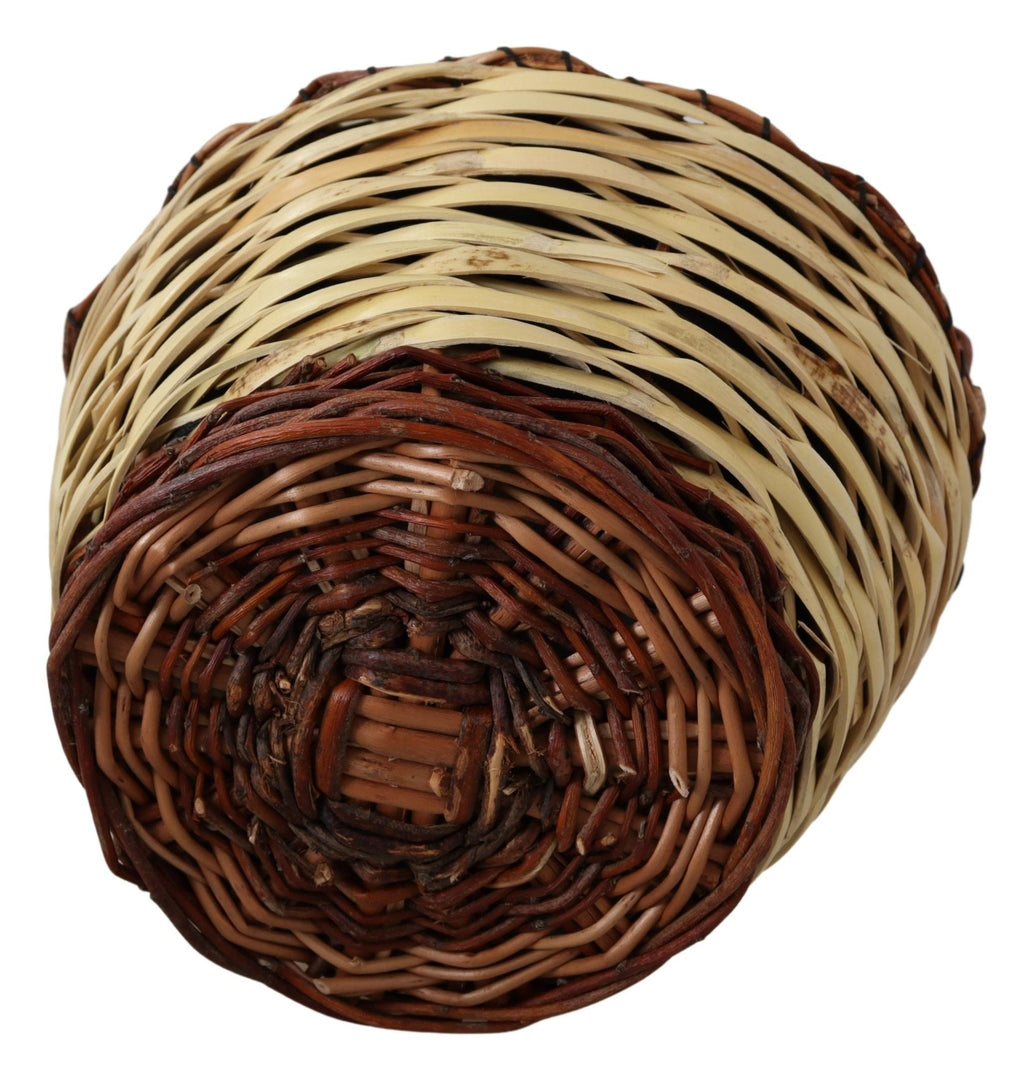 Dolce & Gabbana Beige Wood Wicker Rattan Basket Tote Women's Bag