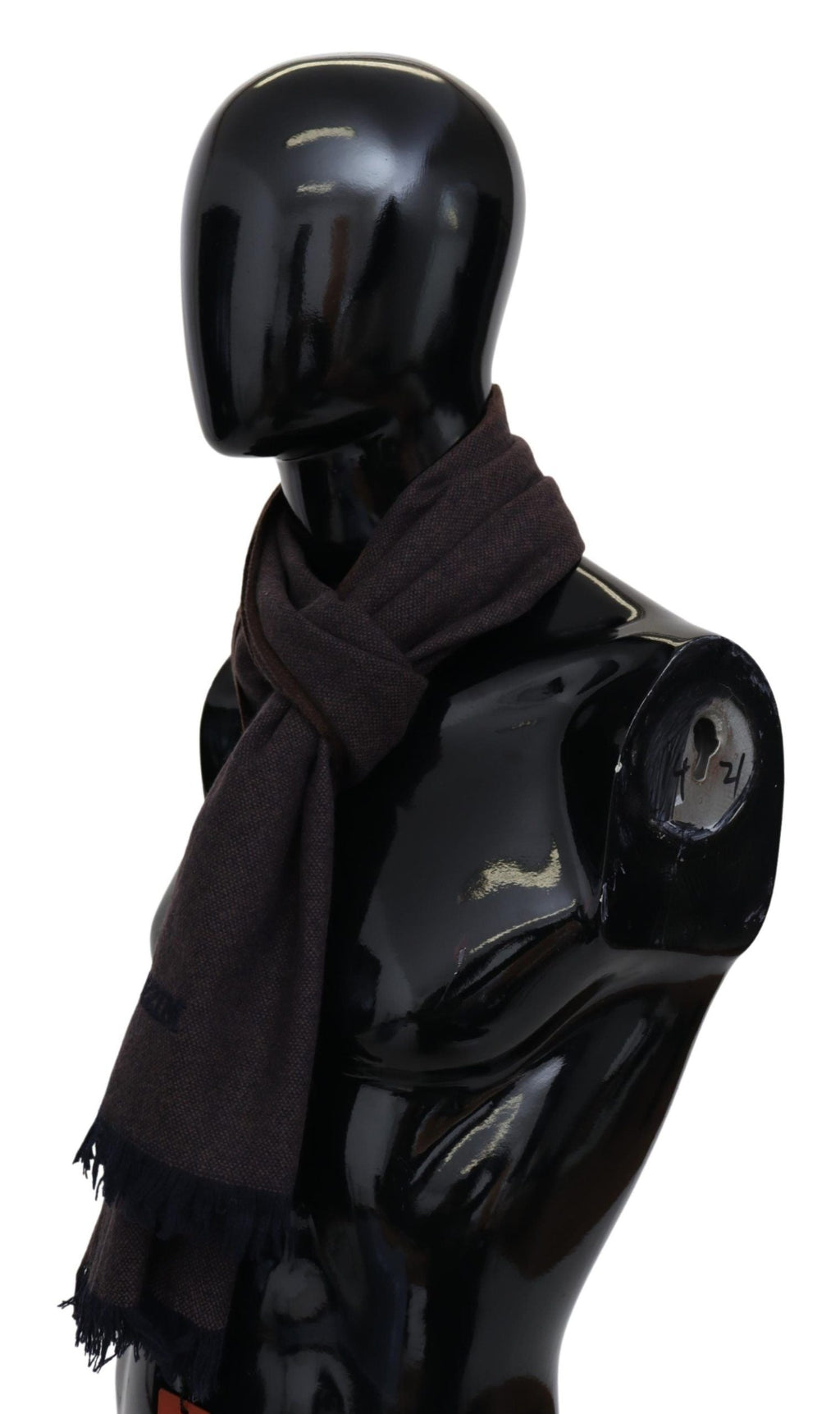 Missoni Brown 100% Cashmere Unisex Neck Wrap Fringes Men's Scarf