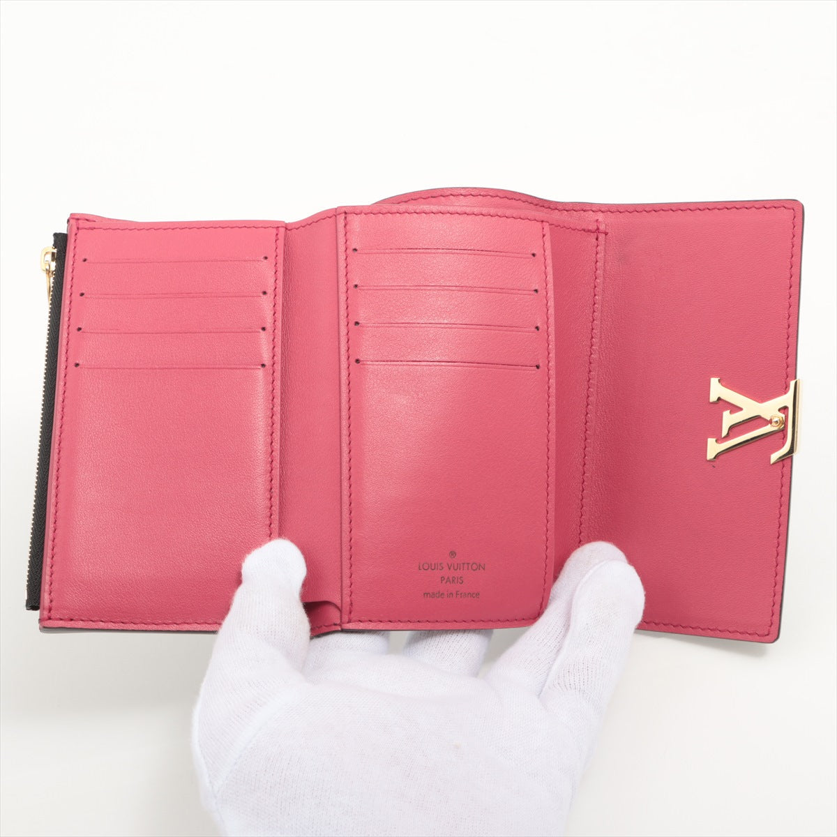 Louis Vuitton Noir Rose Cuir Taurillon Capucines Compact Wallet [Clearance Sale]