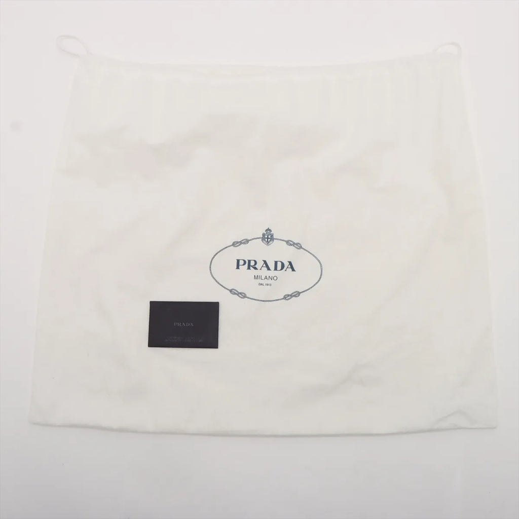 Prada Leather Two-Way Tote Bag White