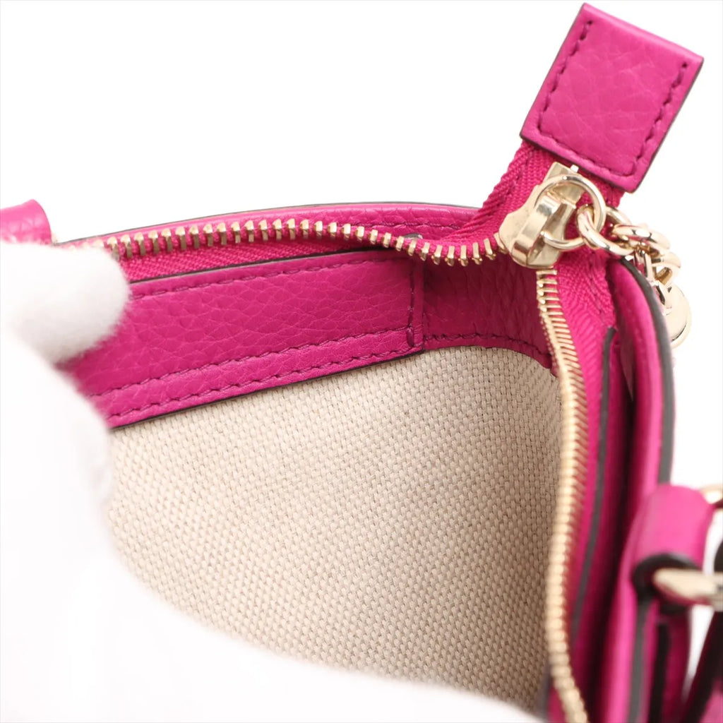 Gucci Soho Leather Two-Way Handbag Pink
