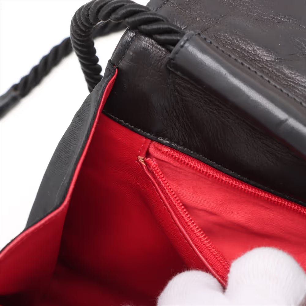 Chanel Matelasse Nylon Rhinestone Shoulder Bag Black