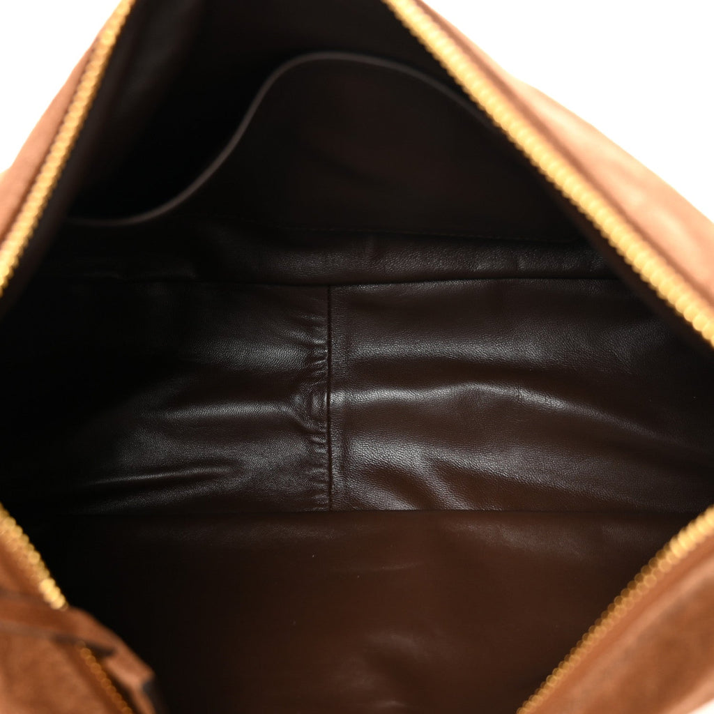 Scamosciato Suede Large Aimee Shoulder Bag Cacao