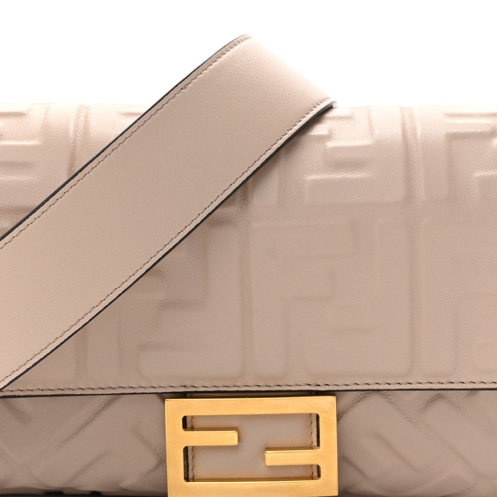 Nappa FF 1974 Embossed Baguette Camelia