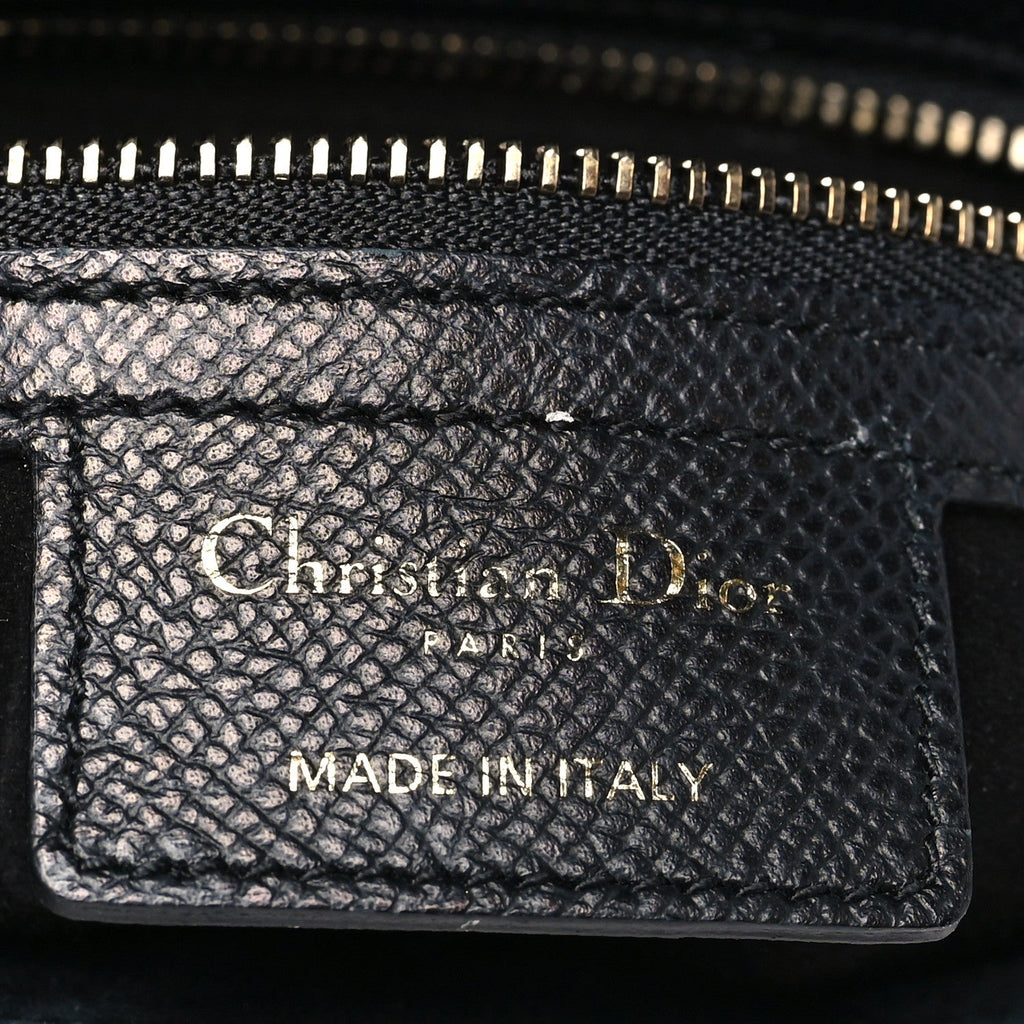 Grained Calfskin Saddle Bag Black