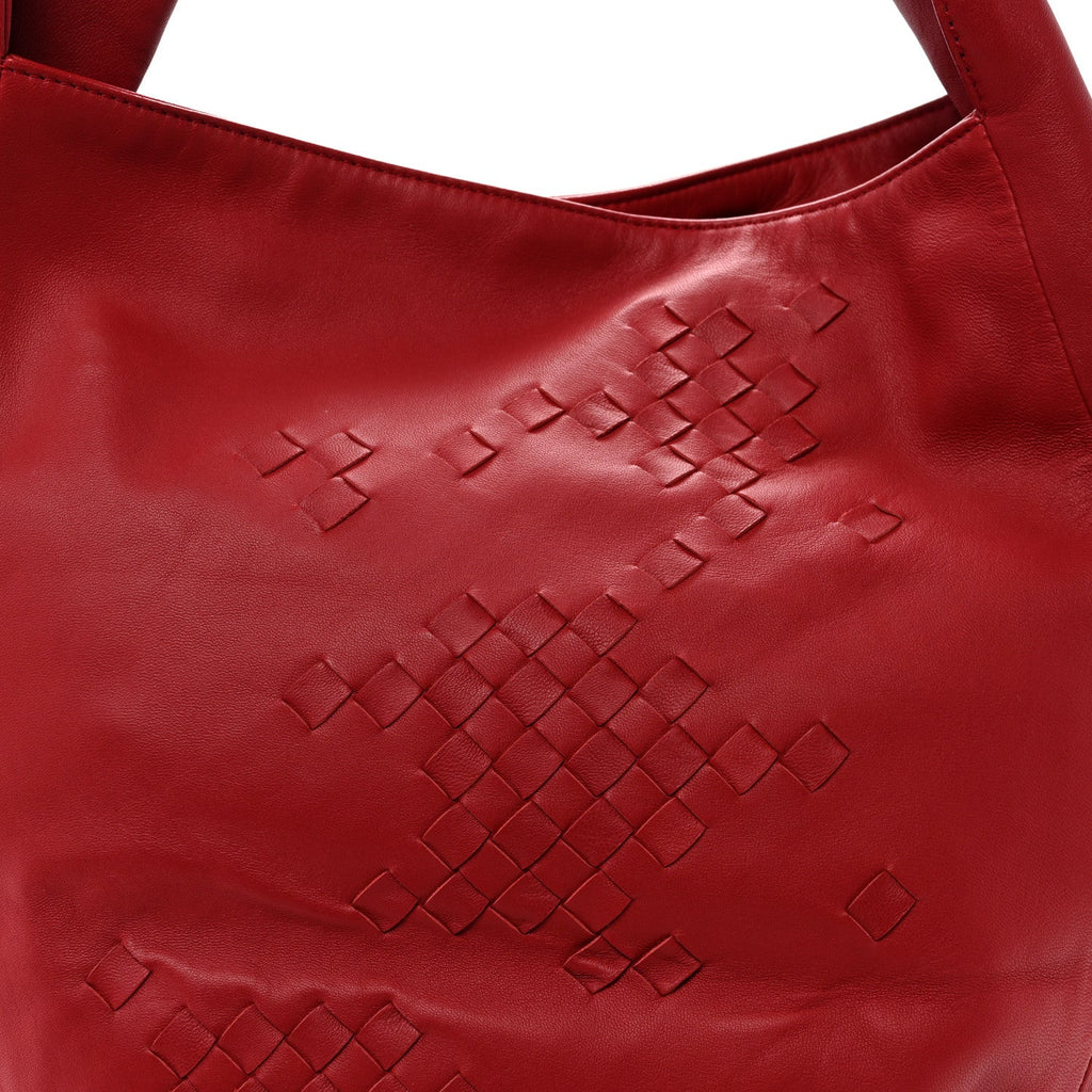 Nappa Intrecciato Patchwork Hobo Red
