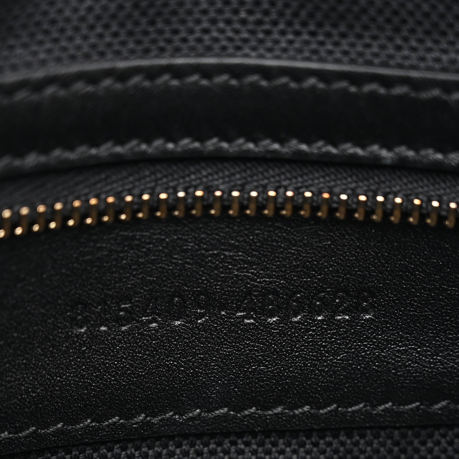 GG Grainy Calfskin Emblem Small Half Moon Shoulder Black