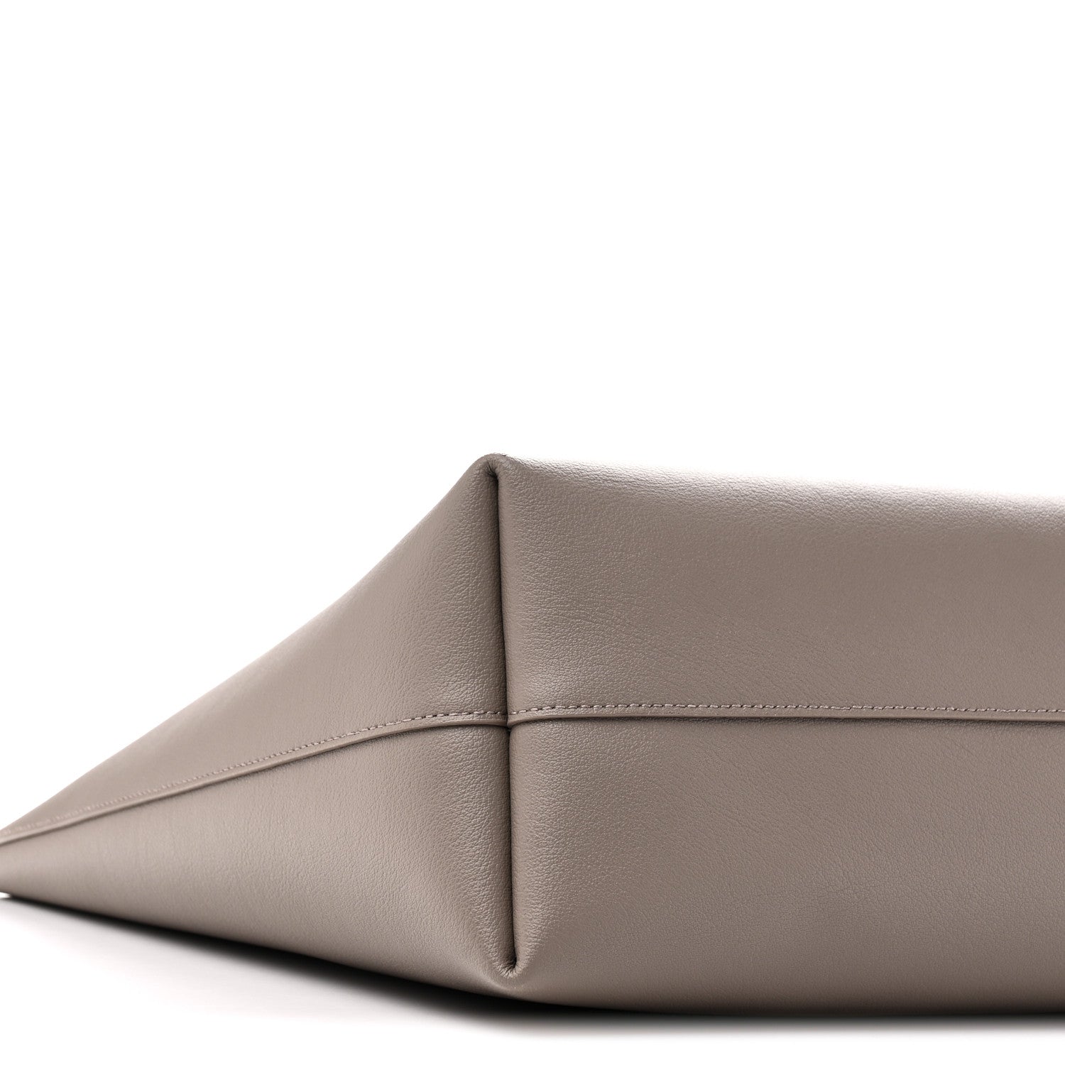 Calfskin Large Shopping Tote Oyster Gray