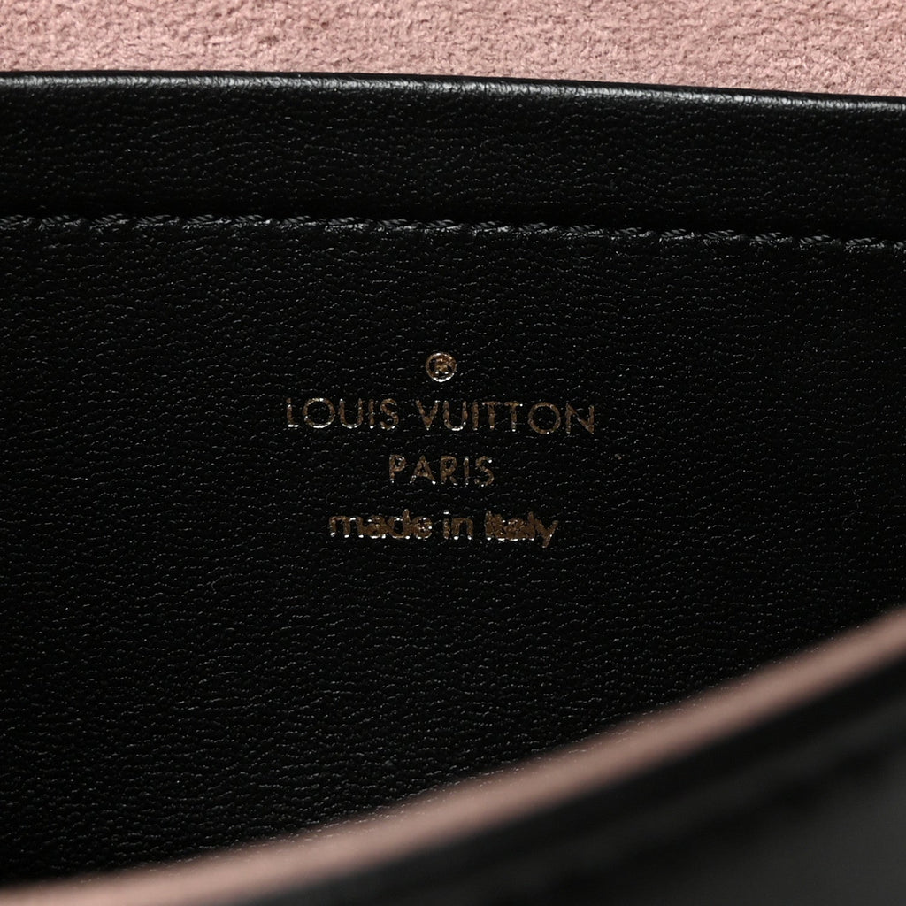 Lambskin Embossed Monogram Pochette Coussin Black