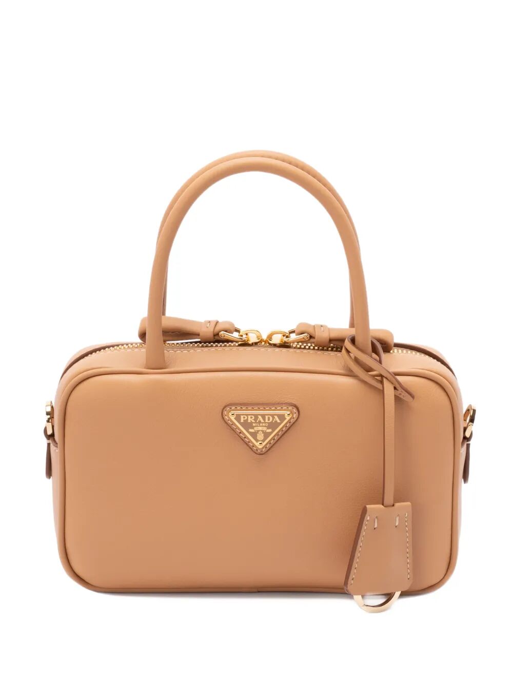 Prada Women Mini Leather Top Handle Bag With Shoulder Strap