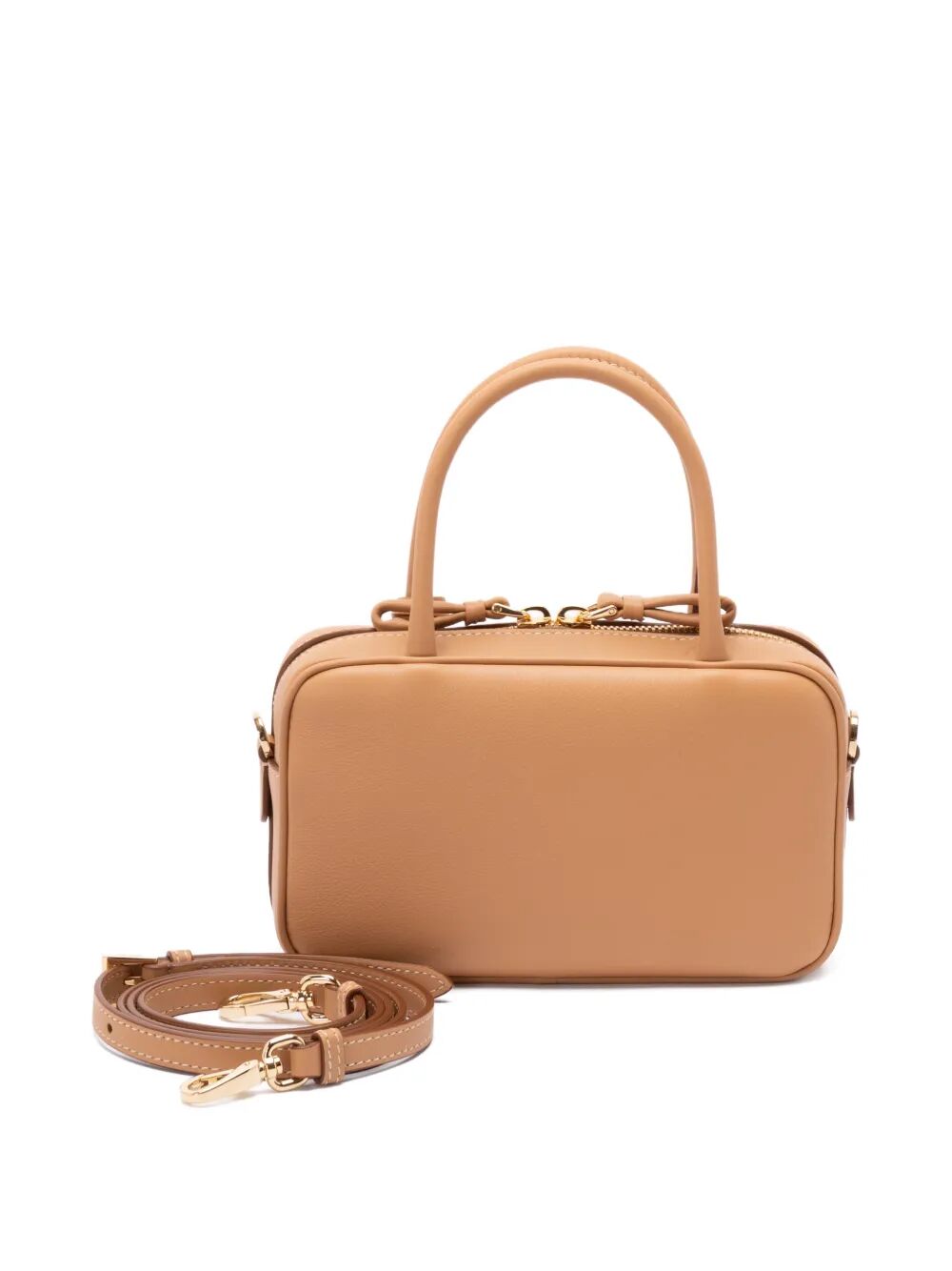 Prada Women Mini Leather Top Handle Bag With Shoulder Strap