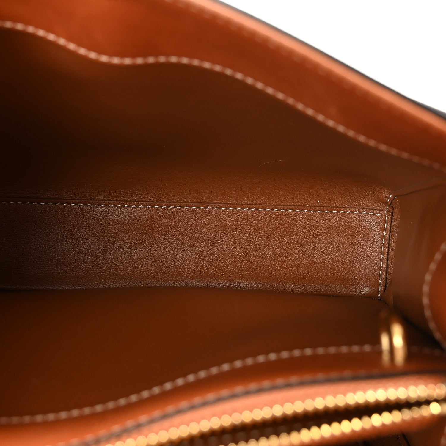 Satinated Calfskin Small 16 Top Handle Bag Tan