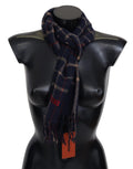 Missoni Black Checkered Unisex Neck Wrap Fringes Men's Scarf