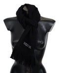 Missoni Black Wool Unisex Neck Warmer Wrap Men's Scarf