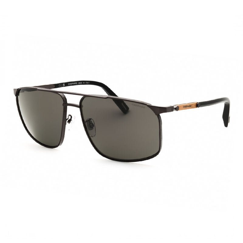 Chopard Sunglasses Aviator Full Rim, Black Gold Frame and Grey Polarized Lens SCHL52Q67P
