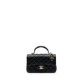 Chanel 22P Lion Charm Top Handle Mini Rectangular Flap Bag Lambskin Black L (microchip)