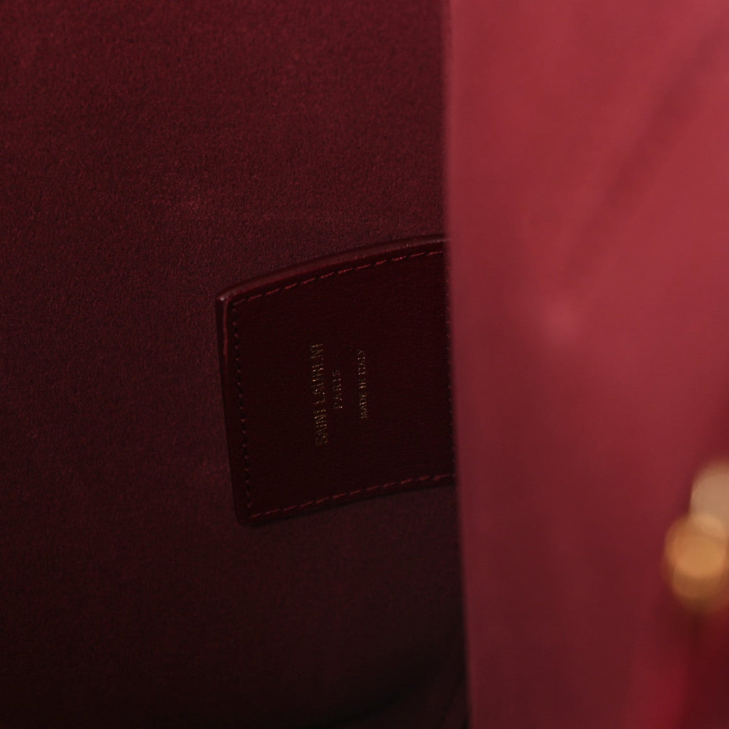 Calfskin Medium Shopping Tote Bordeaux