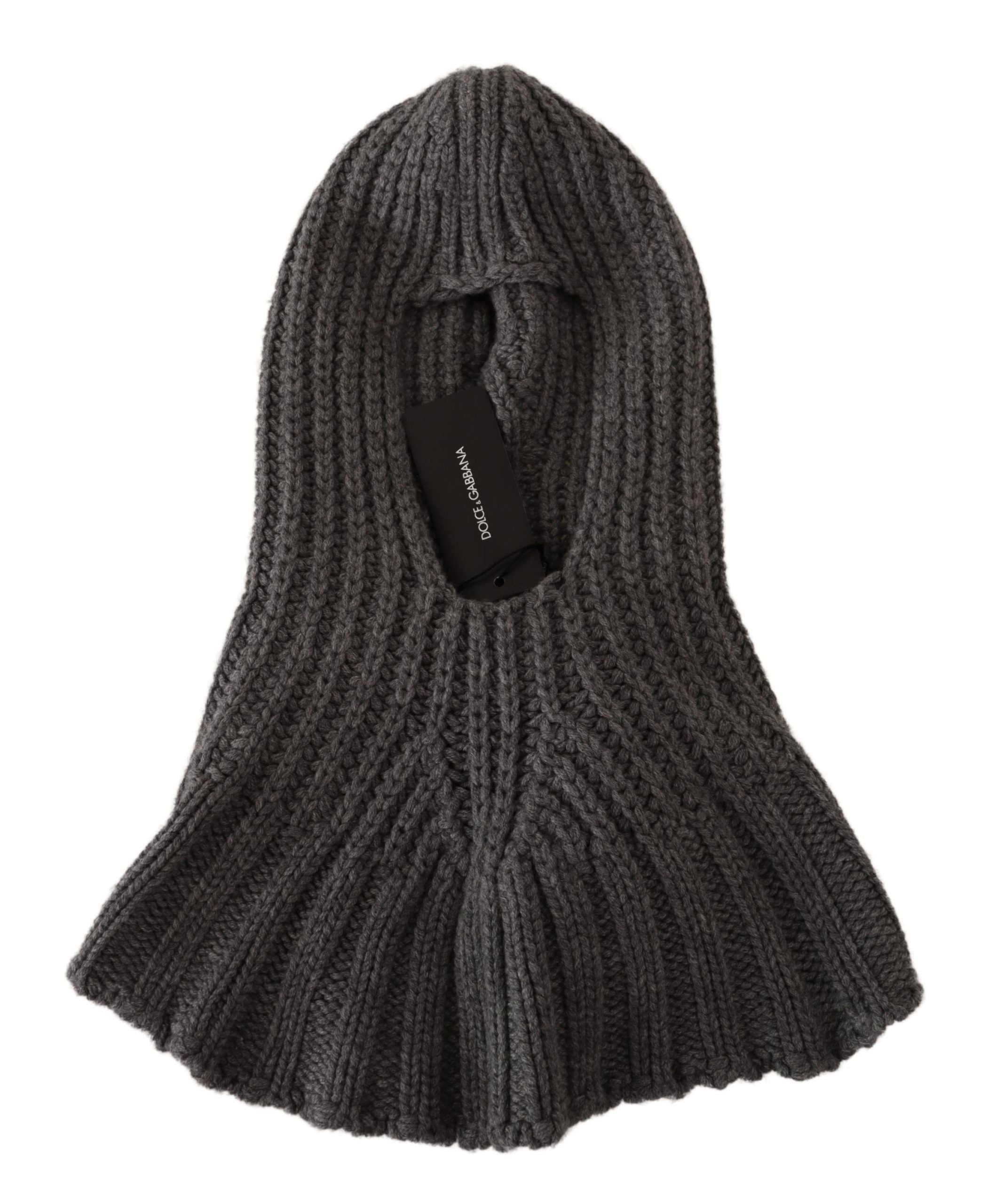 Dolce & Gabbana Gray 100% Cashmere Knitted Wrap One Size Women's Scarf