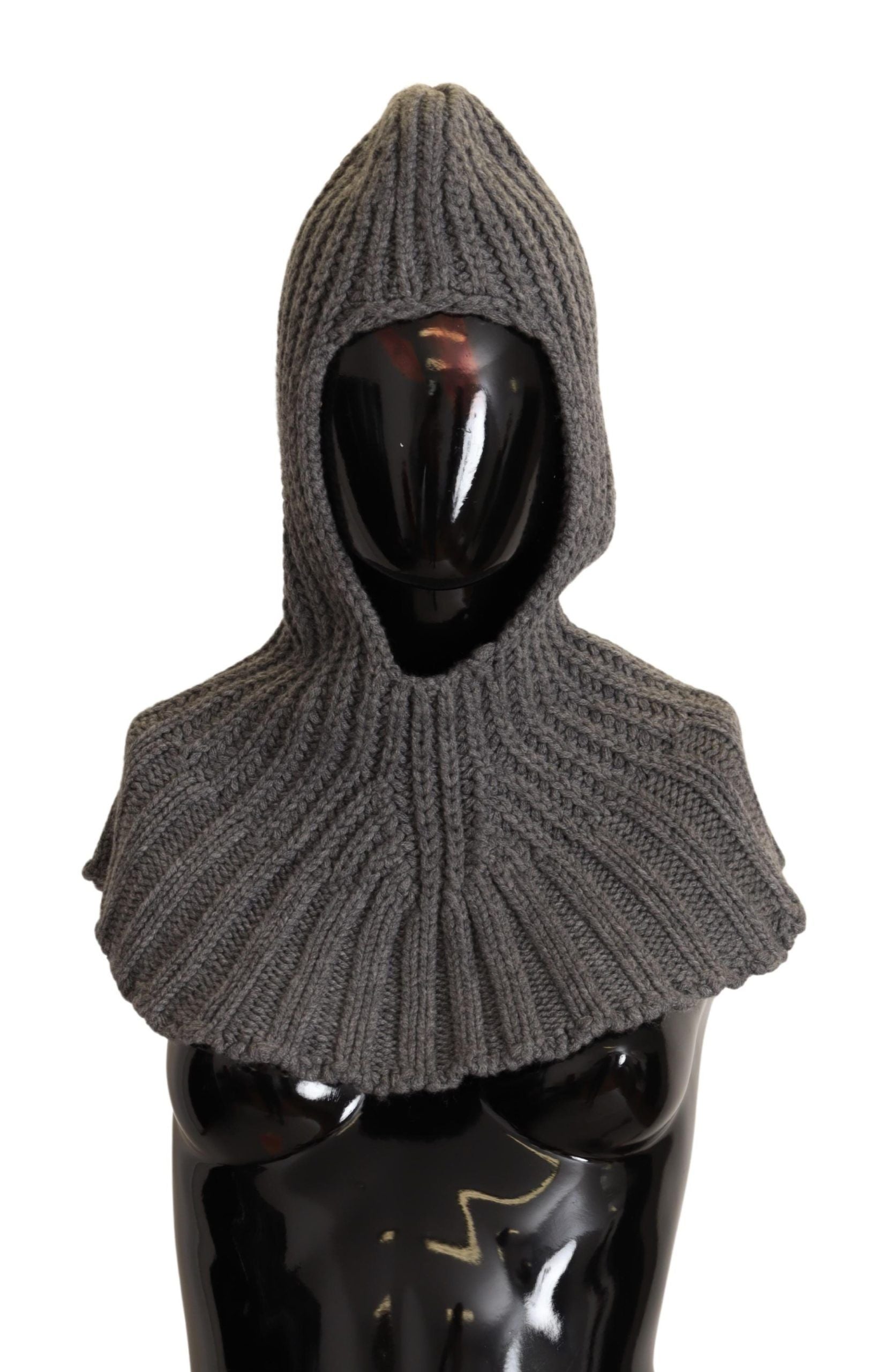 Dolce & Gabbana Gray 100% Cashmere Knitted Wrap One Size Women's Scarf