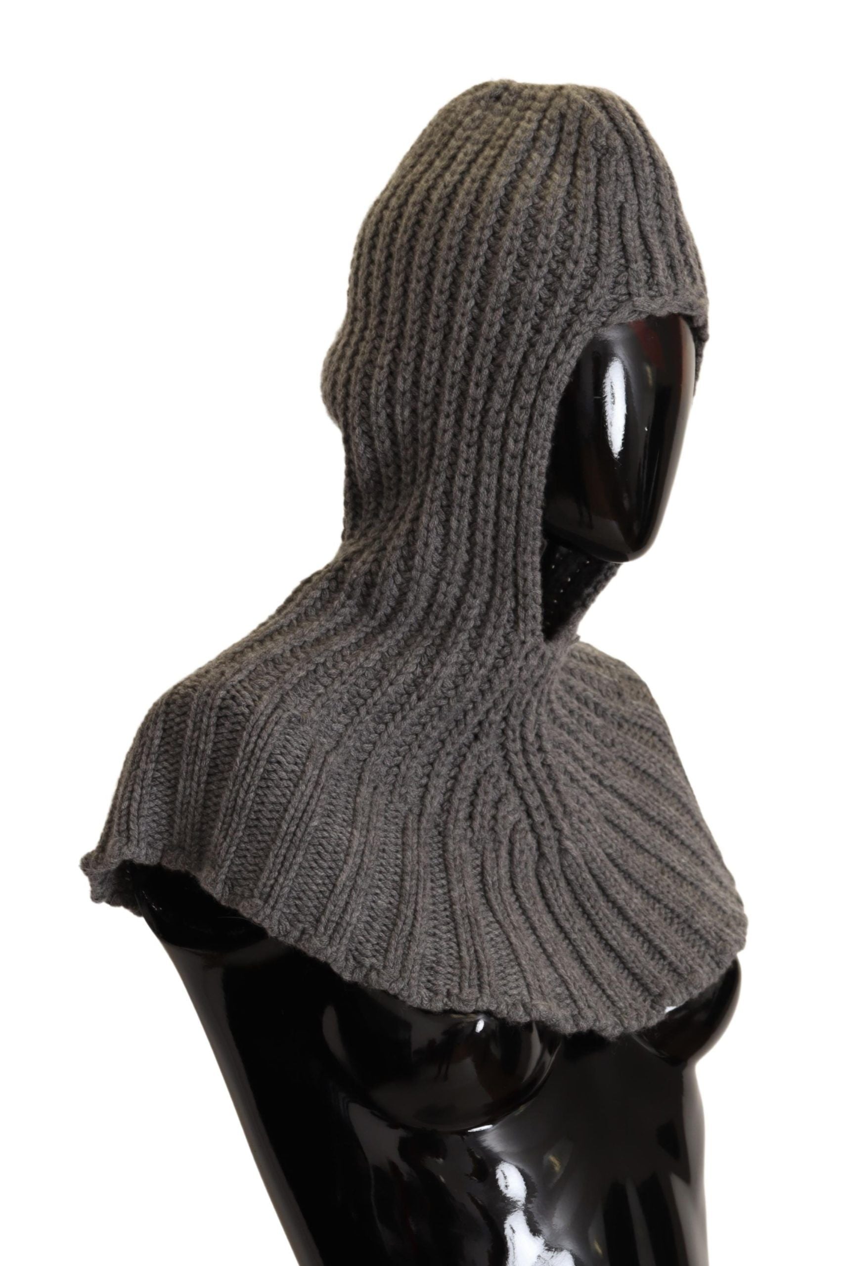 Dolce & Gabbana Gray 100% Cashmere Knitted Wrap One Size Women's Scarf