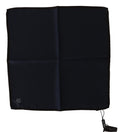 Dolce & Gabbana Black Square Handkerchief 100% Silk Men's Scarf
