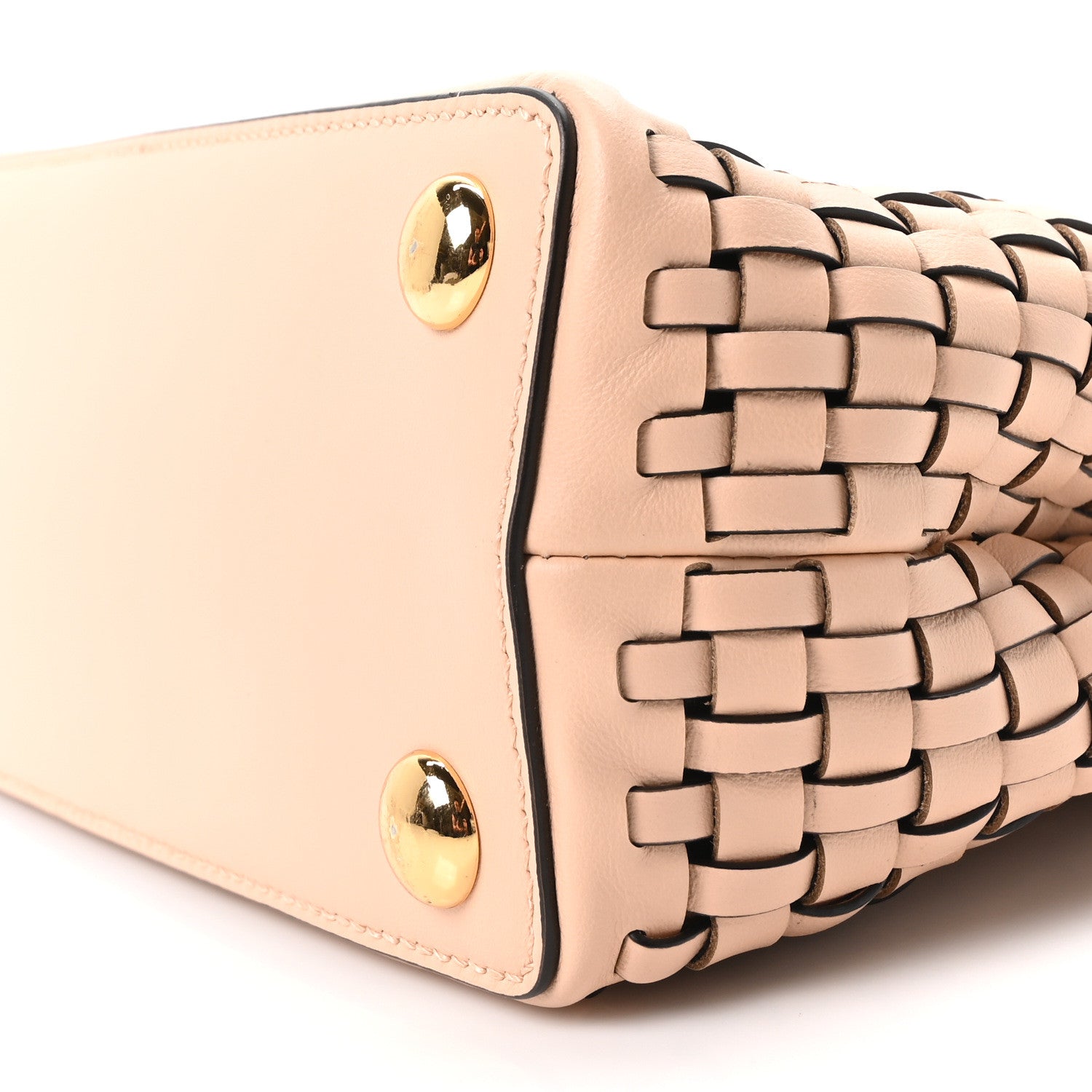 Vitello Grace Intreccio Mini Peekaboo Iconic Satchel Light Rose