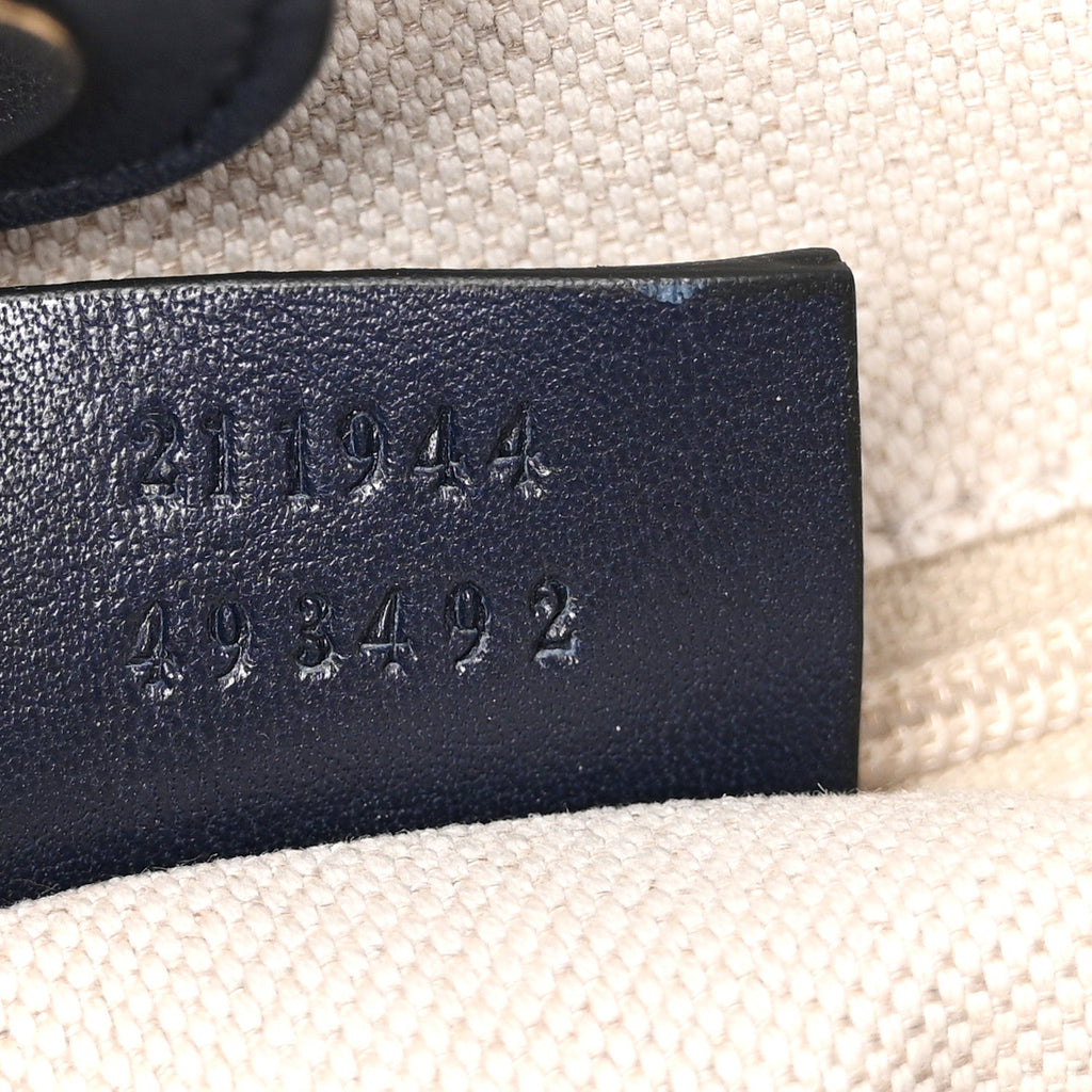 Guccissima Medium Sukey Tote Navy