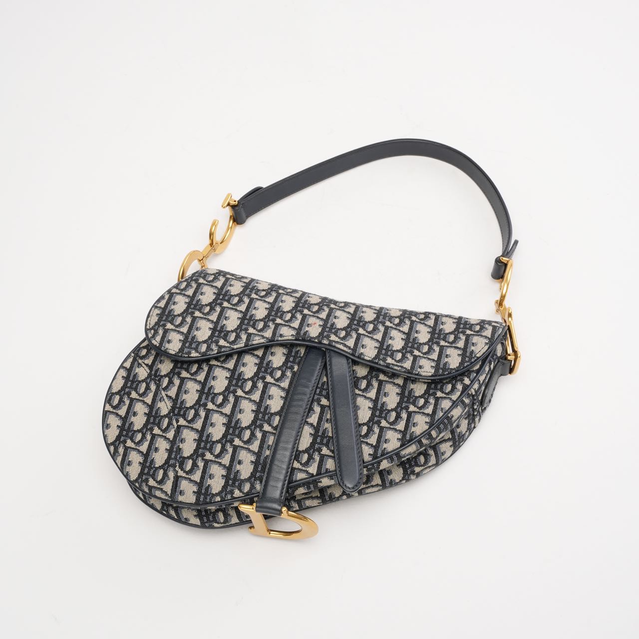 Dior Saddle Medium Canvas Blue / White 2020