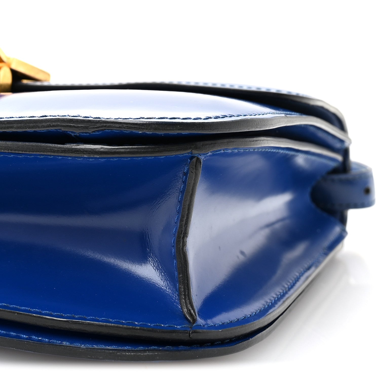 Spazzolato Calfskin Medium Classic Box Flap Bag Royal Blue