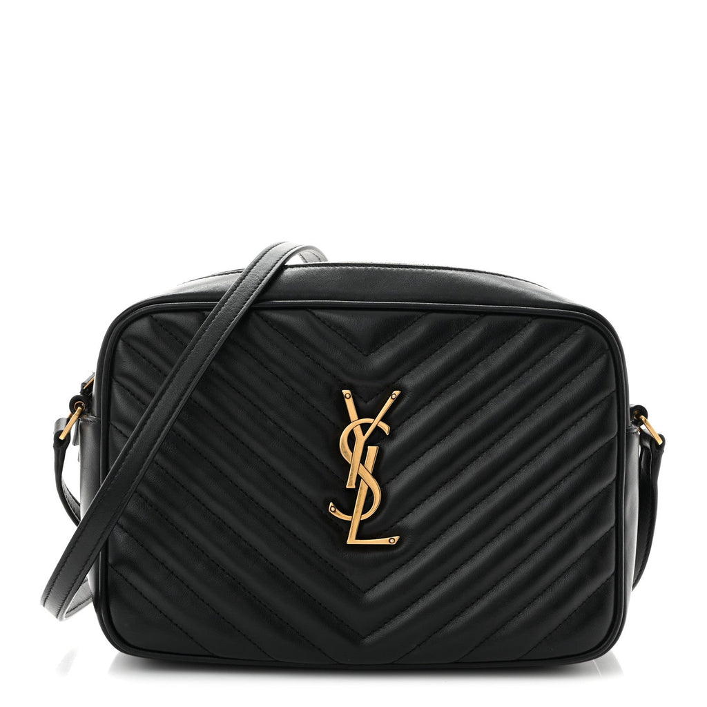 Calfskin Matelasse Monogram Lou Camera Bag Black