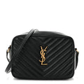 Calfskin Matelasse Monogram Lou Camera Bag Black