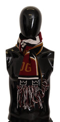 Dolce & Gabbana Multicolor Wool Knit DG King Shawl Wrap Men's Scarf