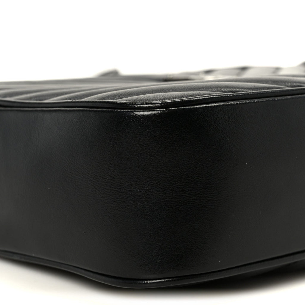 Calfskin Matelasse Monogram Lou Camera Bag Black