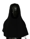 Dolce & Gabbana Black Wool Whole Head Hooded Scarf Women's Hat