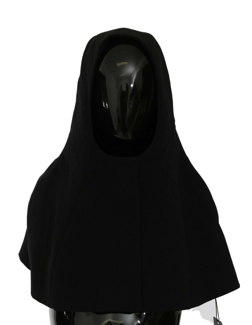 Dolce & Gabbana Black Wool Whole Head Hooded Scarf Women's Hat
