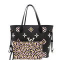 Louis Vuitton Neverfull MM Wild At Heart Monogram Giant Tote Bag Black